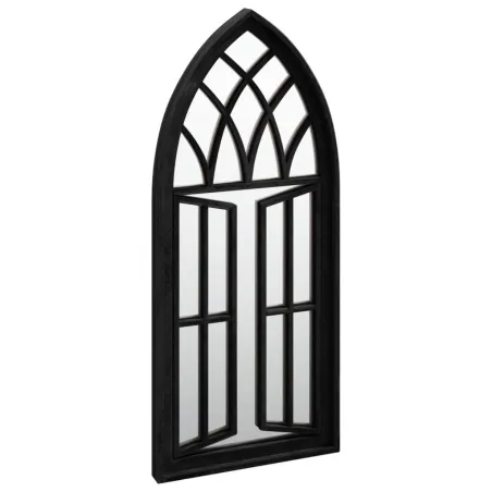 Miroir de jardin Noir 70x30 cm Fer pour utilisation extérieure