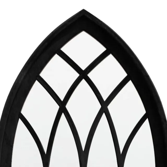 Miroir de jardin Noir 70x30 cm Fer pour utilisation extérieure