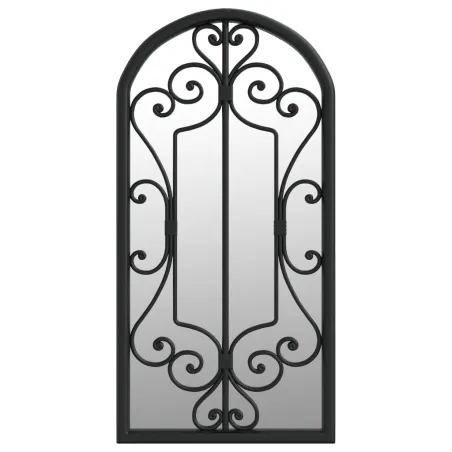 Miroir de jardin Noir 70x30 cm Fer pour utilisation extérieure