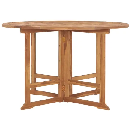 Table à dîner de jardin pliable Ø110x75 cm Bois massif de teck 2