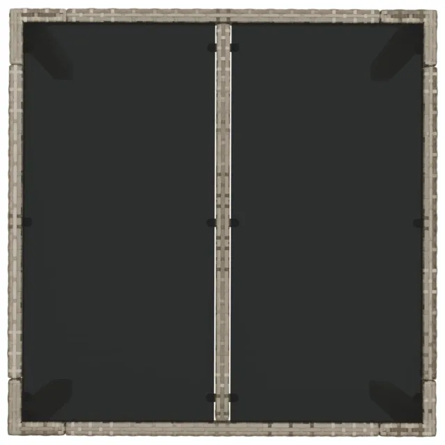 Ensemble à manger de jardin 3 pcs coussins gris résine tressée