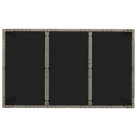 Ensemble à manger de jardin 5 pcs coussins gris résine tressée