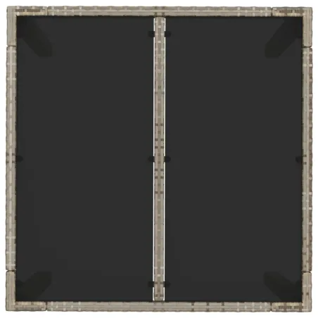 Ensemble à manger de jardin 3 pcs coussins gris résine tressée