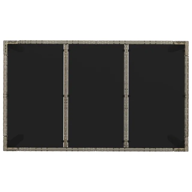 Ensemble à manger jardin et coussins 7 pcs gris rotin