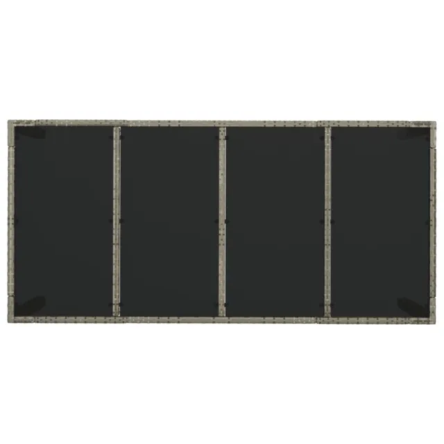 Ensemble à manger jardin et coussins 7 pcs gris rotin