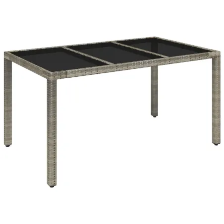 Ensemble à manger jardin et coussins 7 pcs gris rotin