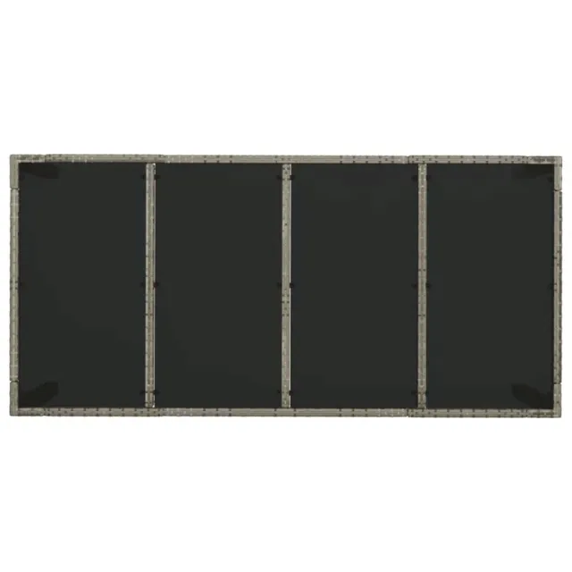 Ensemble à manger jardin et coussins 7 pcs gris rotin