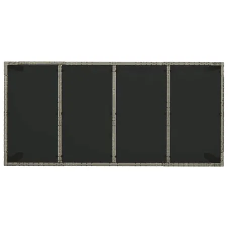 Ensemble à manger jardin et coussins 7 pcs gris rotin