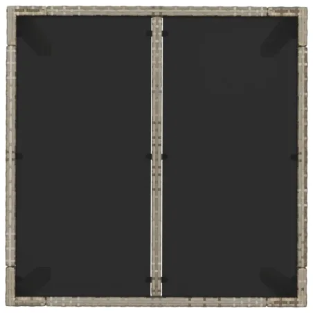 Ensemble à manger de jardin 3 pcs coussins gris résine tressée