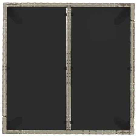 Ensemble à manger de jardin 5 pcs coussins gris résine tressée