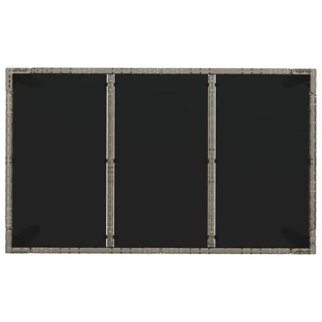 Ensemble à manger de jardin 5 pcs coussins gris résine tressée