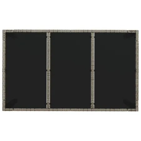 Ensemble à manger jardin et coussins 7 pcs gris rotin