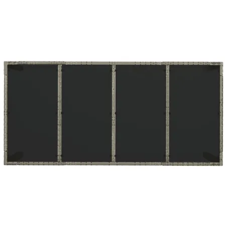 Ensemble à manger de jardin 9 pcs coussins gris résine tressée