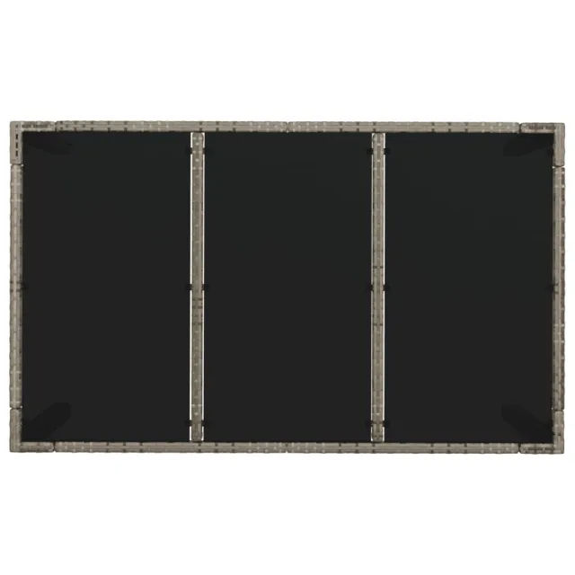 Ensemble à manger jardin et coussins 7 pcs gris rotin