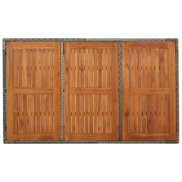 Ensemble à manger de jardin 5 pcs coussins gris résine tressée