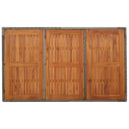 Ensemble à manger de jardin 5 pcs coussins gris résine tressée