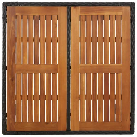 Ensemble à manger de jardin avec coussins 3 pcs Noir