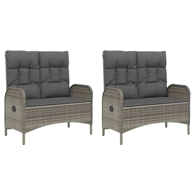 Ensemble à manger de jardin 5 pcs coussins gris résine tressée