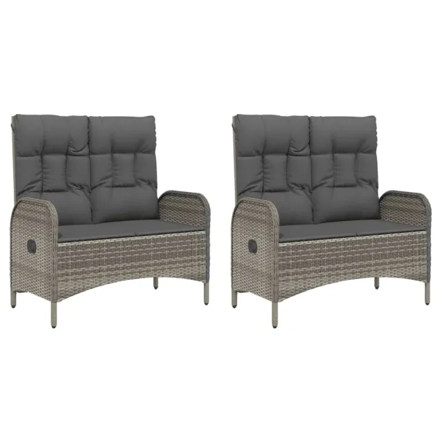 Ensemble à manger de jardin 5 pcs coussins gris résine tressée