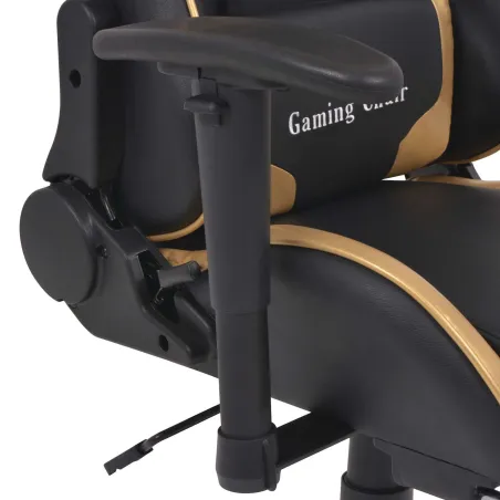 Chaise de Gaming Doré 70 x 71 x 136 cm Simili cuir