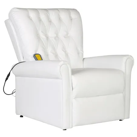 Chaise de massage électrique Blanc crème 78 x 148 x 71 cm