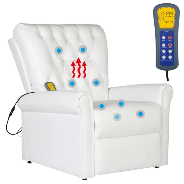 Chaise de massage électrique Blanc crème 78 x 148 x 71 cm