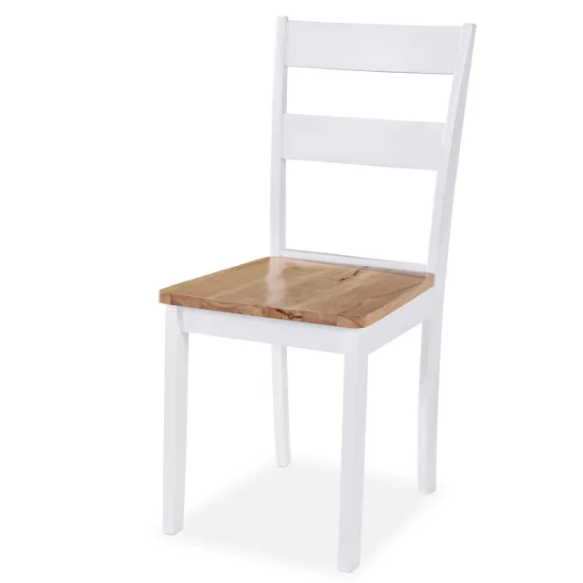 Ensemble de salle à manger 3 pcs MDF et hévéa Blanc