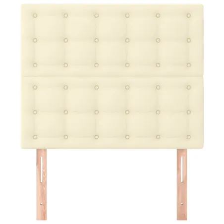 Tête de lit Crème 80x5x118/128 cm Similicuir
