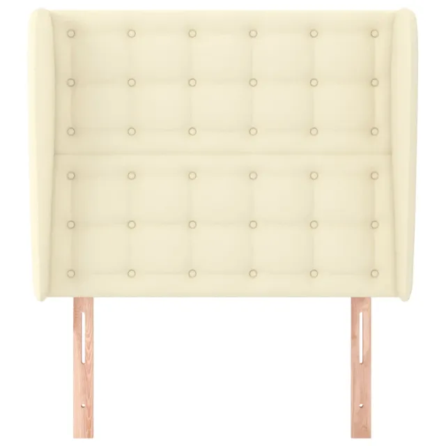 Tête de lit avec oreilles Crème 83x23x118/128 cm Similicuir