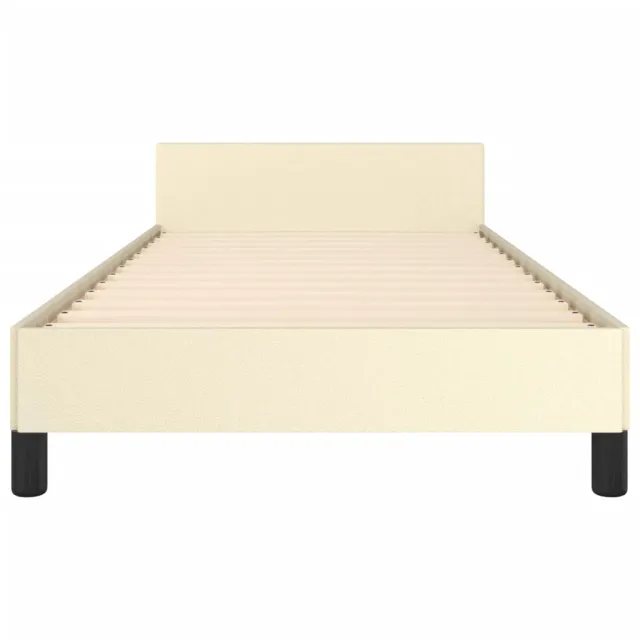 Cadre de lit sans matelas crème 80x200 cm similicuir