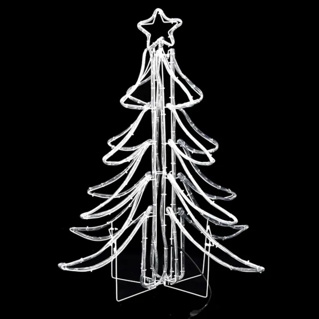 Arbres de Noël pliables avec LED 3 pcs Blanc chaud 87x87x93 cm