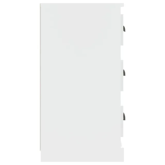 Buffets 2 pcs blanc bois d'ingénierie