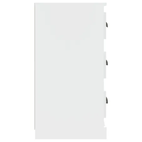 Buffets 2 pcs blanc bois d'ingénierie