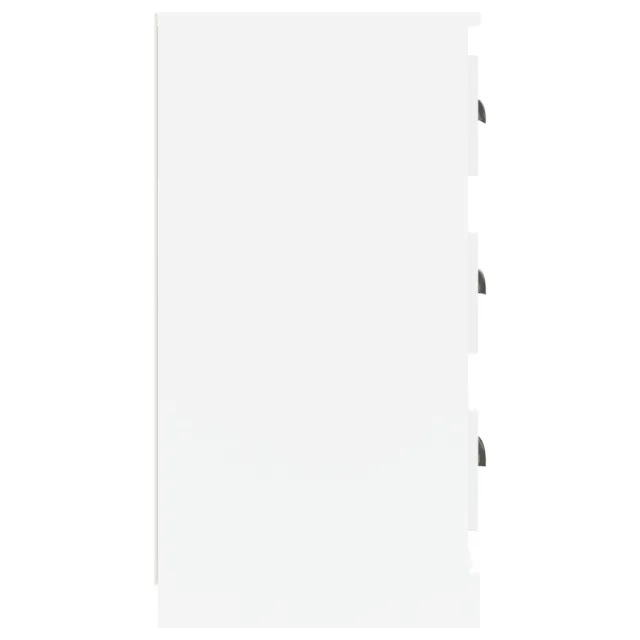 Buffets 2 pcs blanc brillant bois d'ingénierie