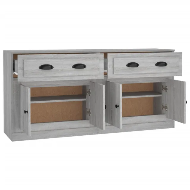 Buffets 2 pcs sonoma gris bois d'ingénierie