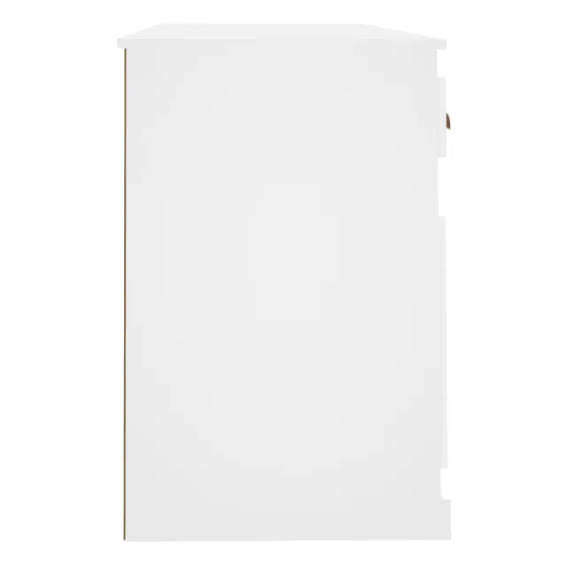 Bureau avec armoire blanc bois d'ingénierie