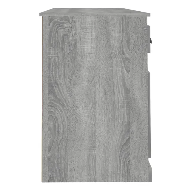 Bureau avec armoire sonoma gris bois d'ingénierie