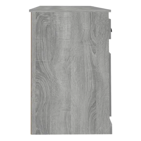 Bureau avec armoire sonoma gris bois d'ingénierie