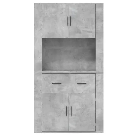 Buffet haut Gris béton Bois d'ingénierie