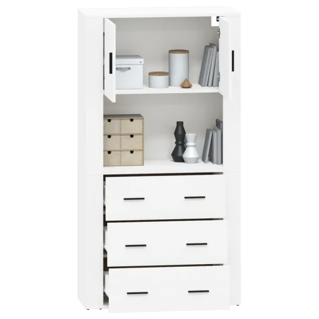 Buffet haut Blanc Bois d'ingénierie