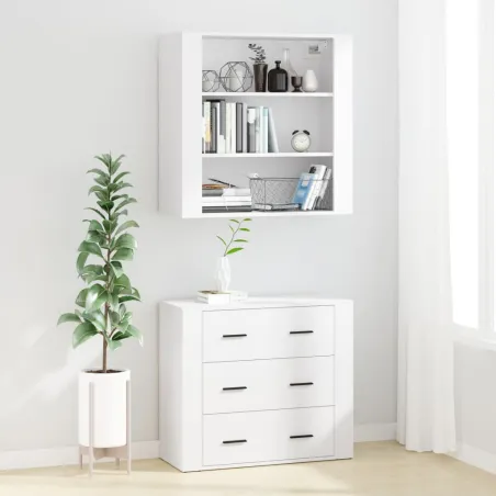 Buffet haut Blanc Bois d'ingénierie