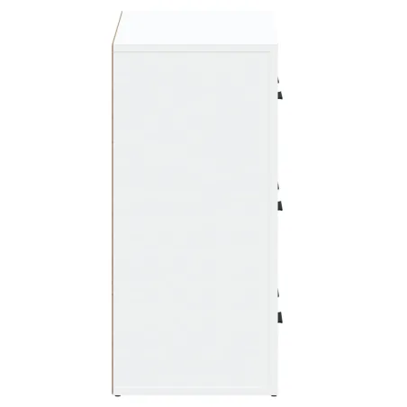 Buffets 2 pcs blanc bois d'ingénierie