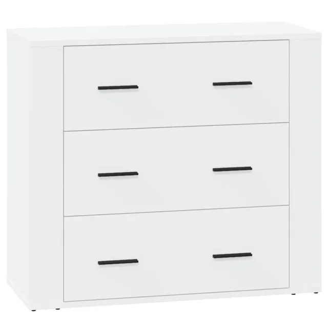 Buffets 3 pcs Blanc Bois d'ingénierie