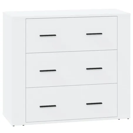 Buffets 3 pcs Blanc Bois d'ingénierie