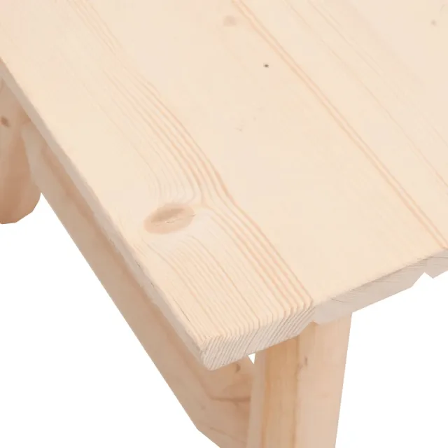 Ensemble de salon de jardin 3 pcs bois massif d'épicéa