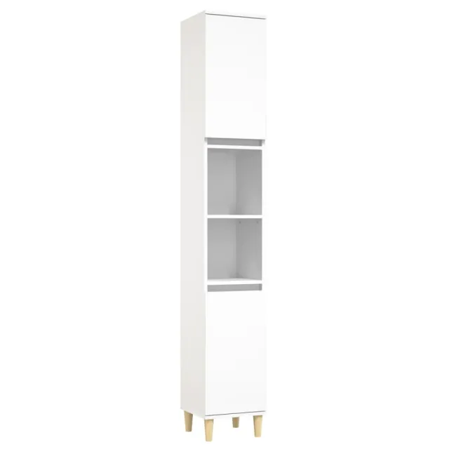 Ensemble d'armoires salle de bain 3 pcs blanc bois d'ingénierie