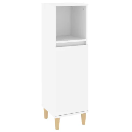 Ensemble de meubles salle de bain 3 pcs blanc bois d'ingénierie