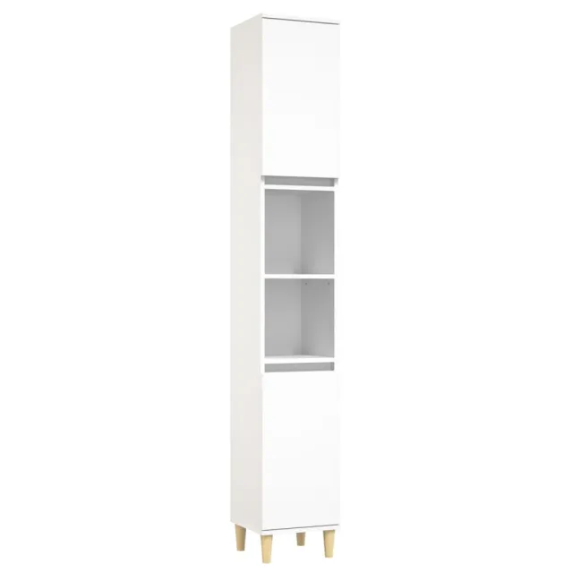 Ensemble de meubles salle de bain 3 pcs blanc bois d'ingénierie