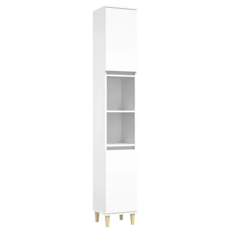 Ensemble de meubles salle de bain 3 pcs blanc bois d'ingénierie