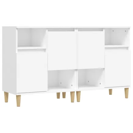 Buffets 2 pcs blanc 60x35x70 cm bois d'ingénierie 2